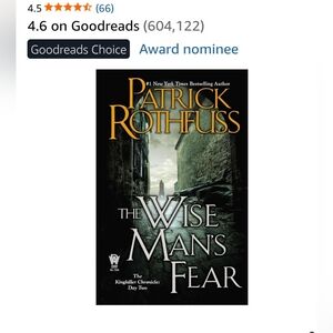 The Wise Man's Fear Book 📔 by Patrick Rothfuss